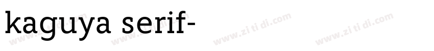 kaguya serif字体转换